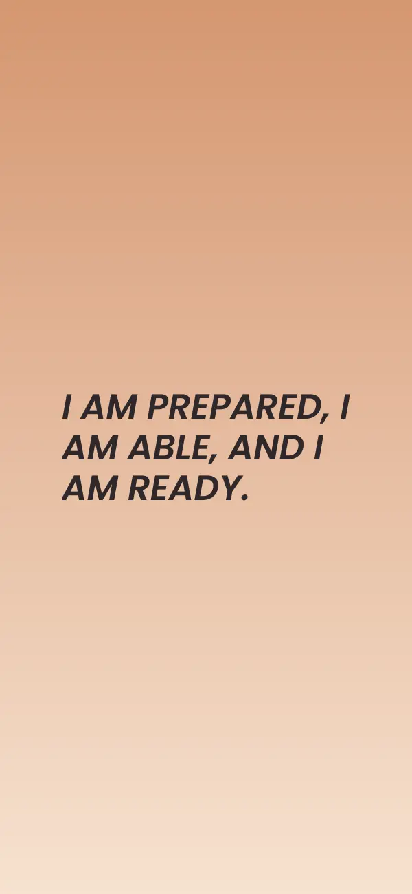 Confidence affirmation wallpaper for iPhone and Android, preview 2 of 3