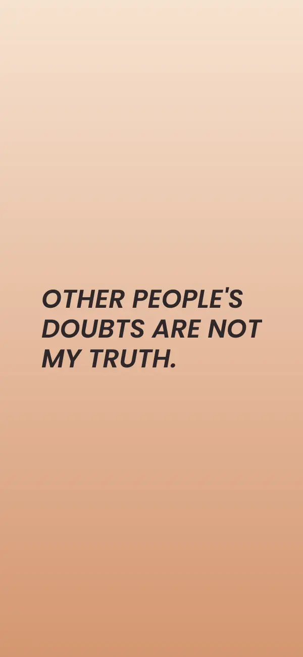 Confidence affirmation wallpaper for iPhone and Android, preview 3 of 3
